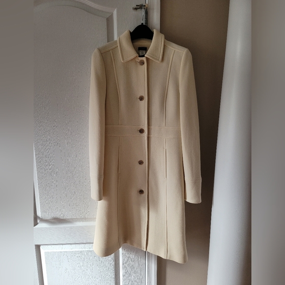 J. CREW Lady Coat Ivory Size 8 Tall - Picture 12 of 12